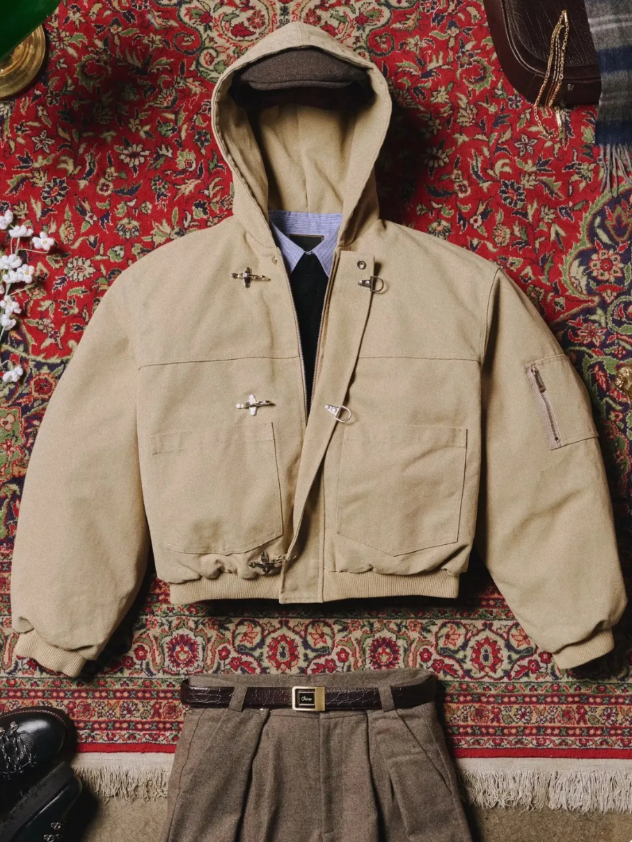 15OZ CANVAS CLASP BOMBER JACKET