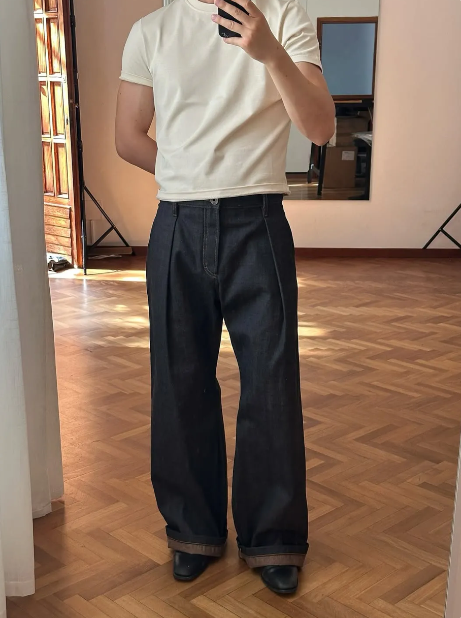 UMANORY HAKAMA DENIM PANTS