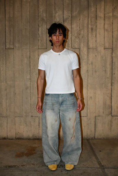 MUD/PAINT SPLATTER DENIM JEANS