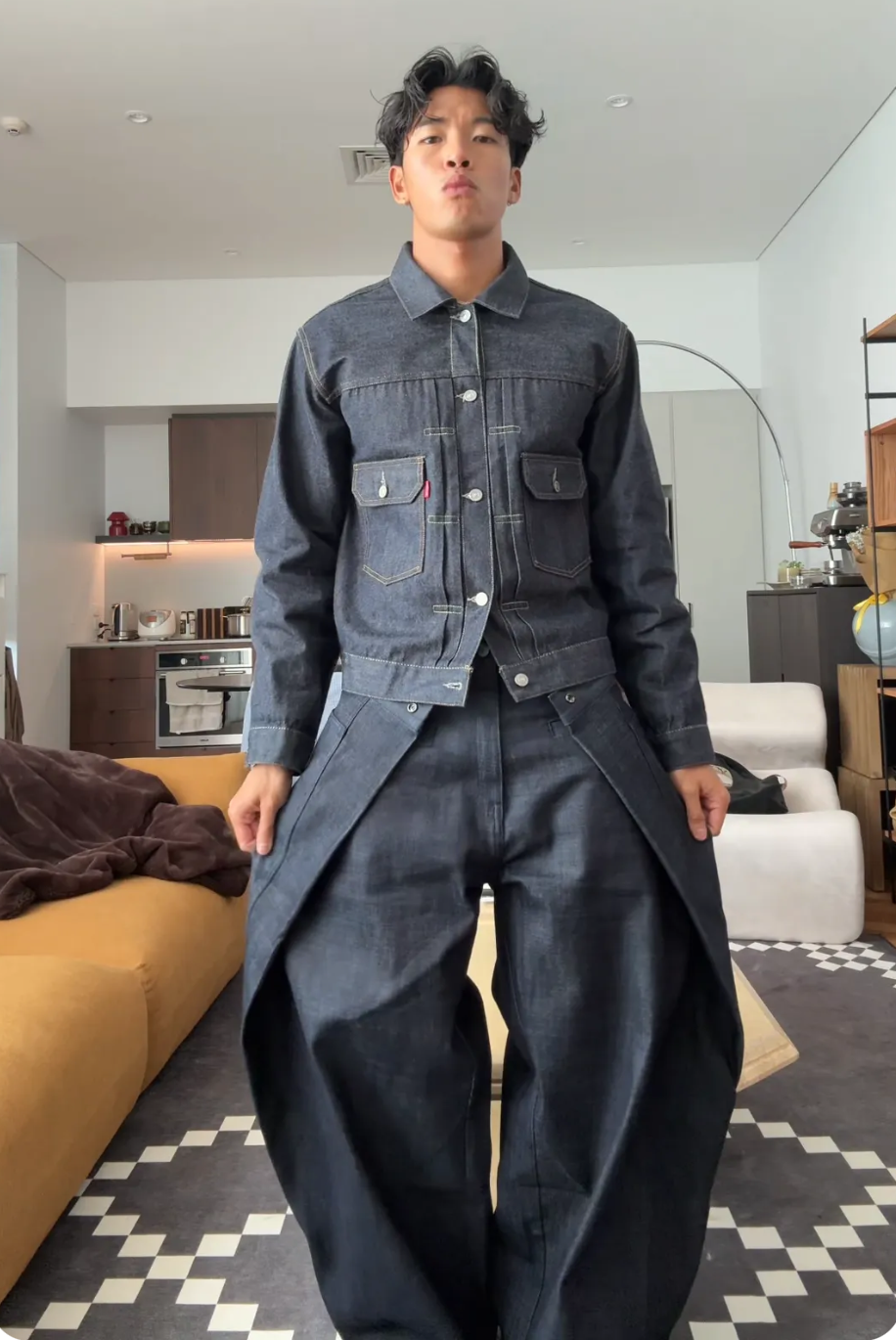 WRAPDENIM DOUBLE BUTTON