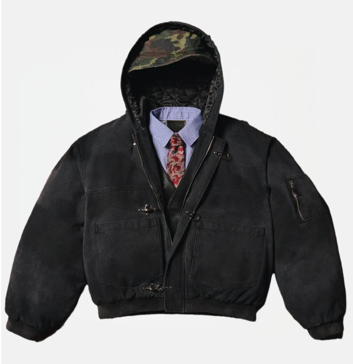 15OZ CANVAS CLASP WORKWEAR BOMBER JACKET