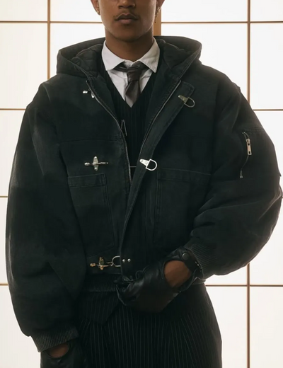 15OZ CANVAS CLASP WORKWEAR BOMBER JACKET
