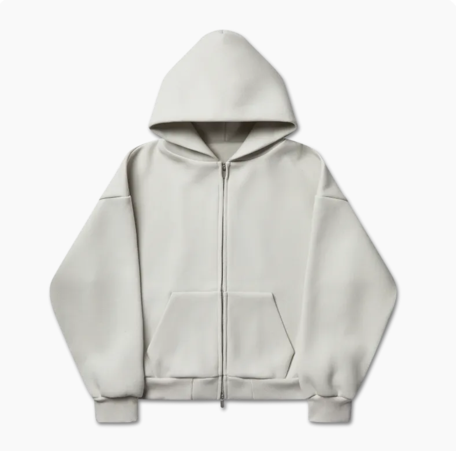 610 GSM MONOCHROME ZIPPED HOODIE