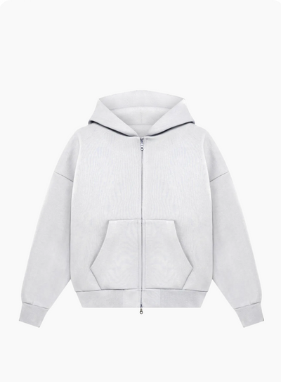 610 GSM MONOCHROME ZIPPED HOODIE