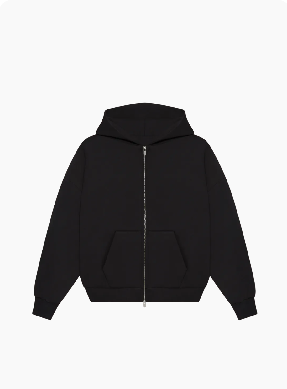 610 GSM MONOCHROME ZIPPED HOODIE