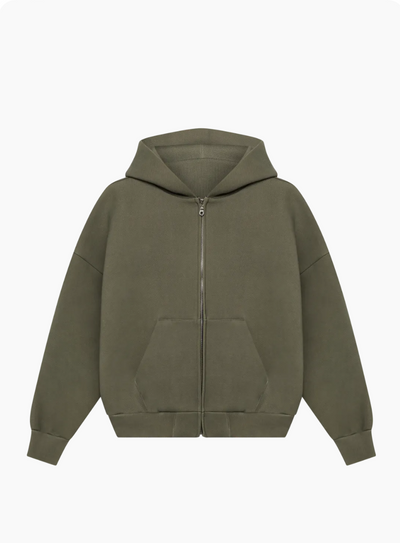 610 GSM MONOCHROME ZIPPED HOODIE