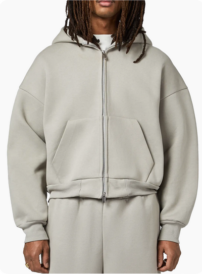 610 GSM MONOCHROME ZIPPED HOODIE