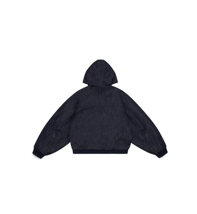 15OZ CANVAS CLASP BOMBER JACKET | RAW DENIM