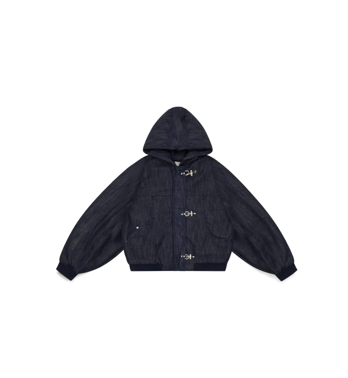 15OZ CANVAS CLASP BOMBER JACKET | RAW DENIM