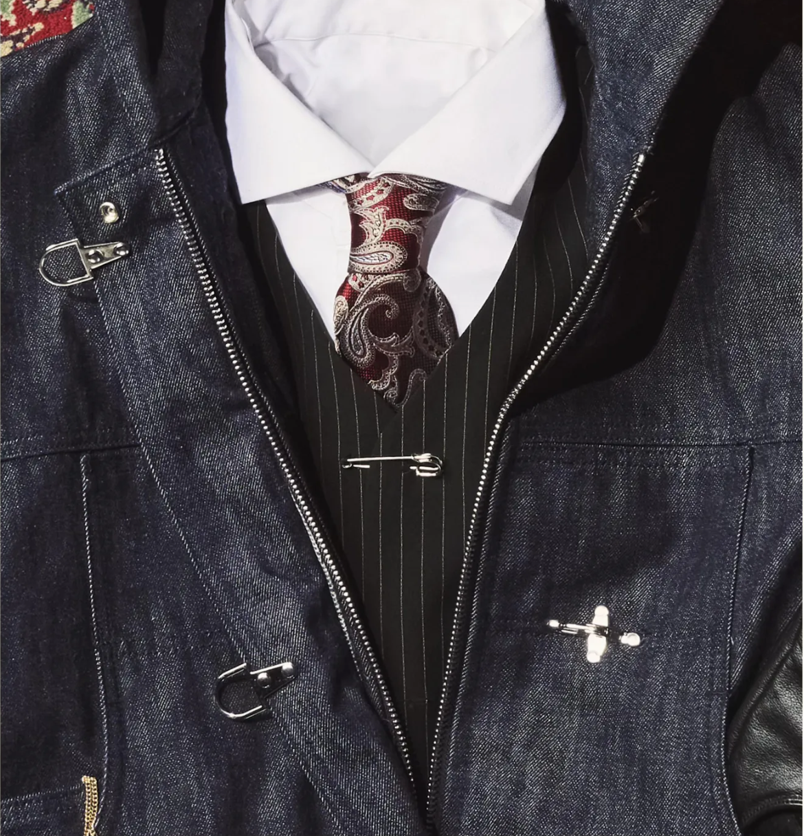15OZ CANVAS CLASP BOMBER JACKET | RAW DENIM